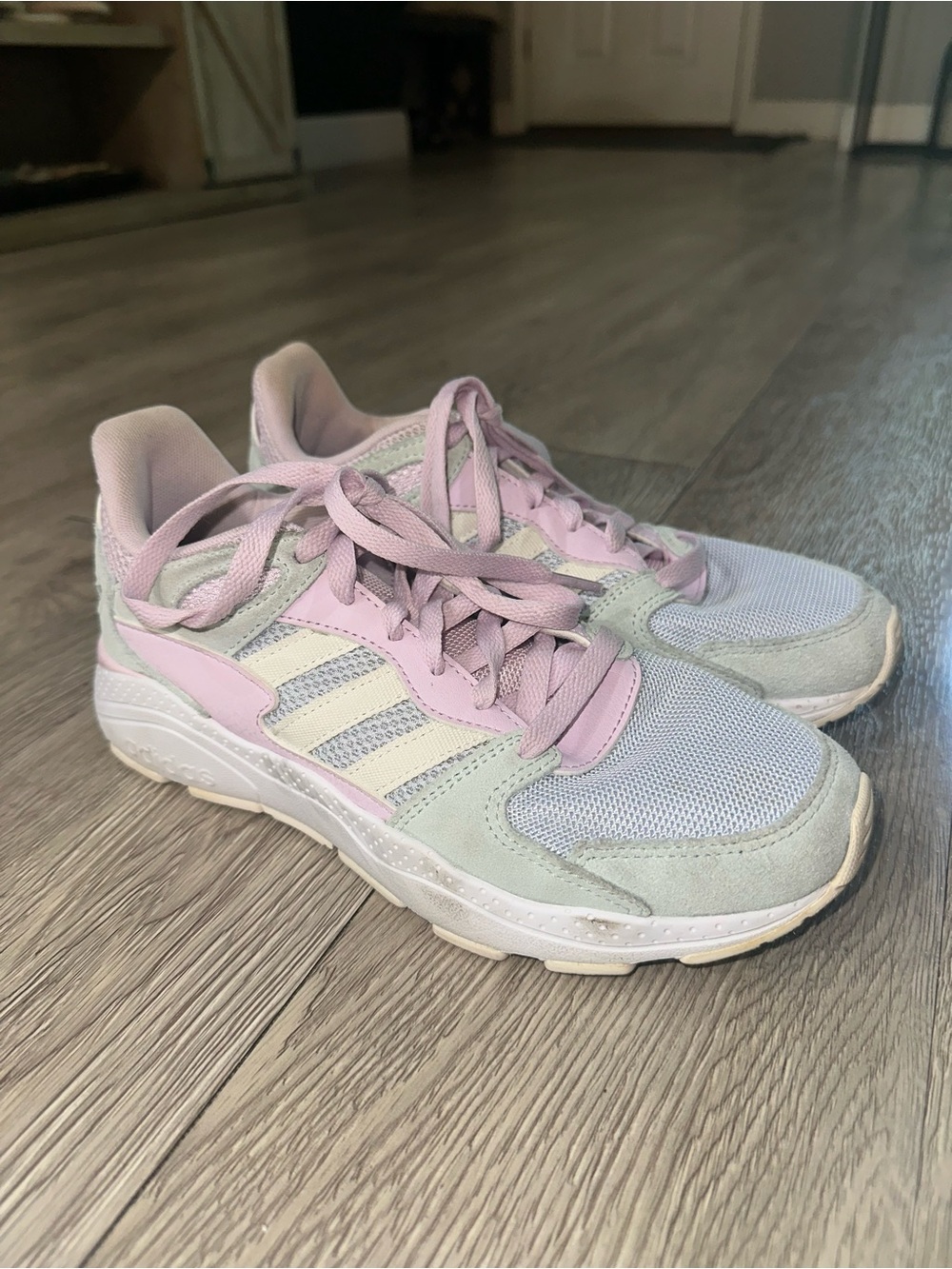 Adidas Crazy Chaos Pink Cloudfoam Running Sneakers Women’s Shoe Sz 7.5